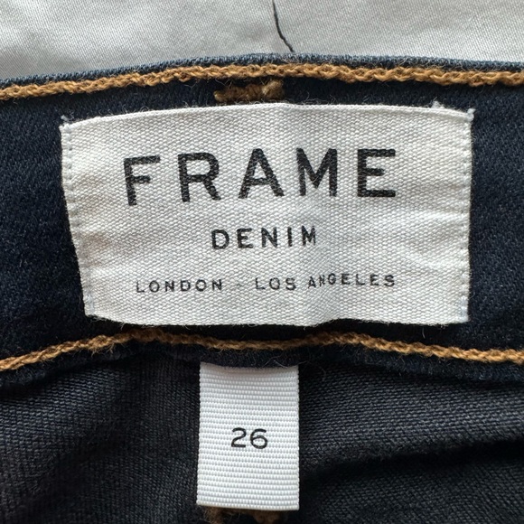 Frame Denim Le High Skinny Jeans - Dark Wash, Size: 26 - Picture 4 of 5